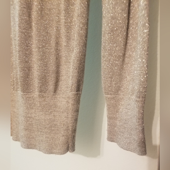 Ann Taylor Loft Shimmering Gold Zipper Cardigan XS - Picture 7 of 7
